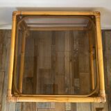 Tabb bo the vintage rattan and smoked glass bass