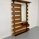 Scandinavian design teak wall unit with entrance door from the 70s