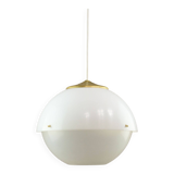 Italian Space Age Pendant in Brass and Plexiglass, 1970s