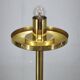 Space Age Bubble Glass and Brass Floor Lamp, Czechoslovakia, 1970s