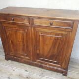 Solid walnut sideboard with 2 doors and 2 drawers, late 19th century