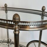 Oval silver-plated brass trolley from Maison Baguès.