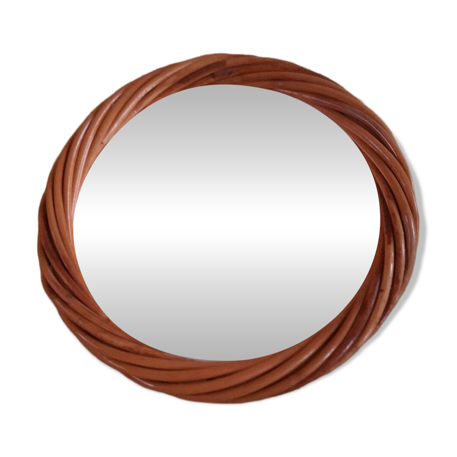 Vintage rattan mirror