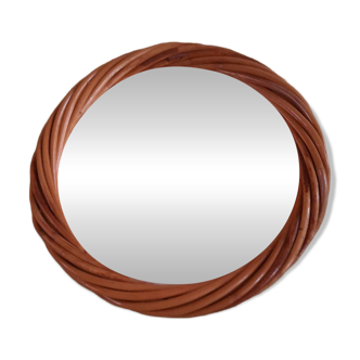 Vintage rattan mirror