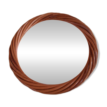 Miroir vintage en rotin