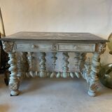 Table / office with 2 drawers. louis xiii style