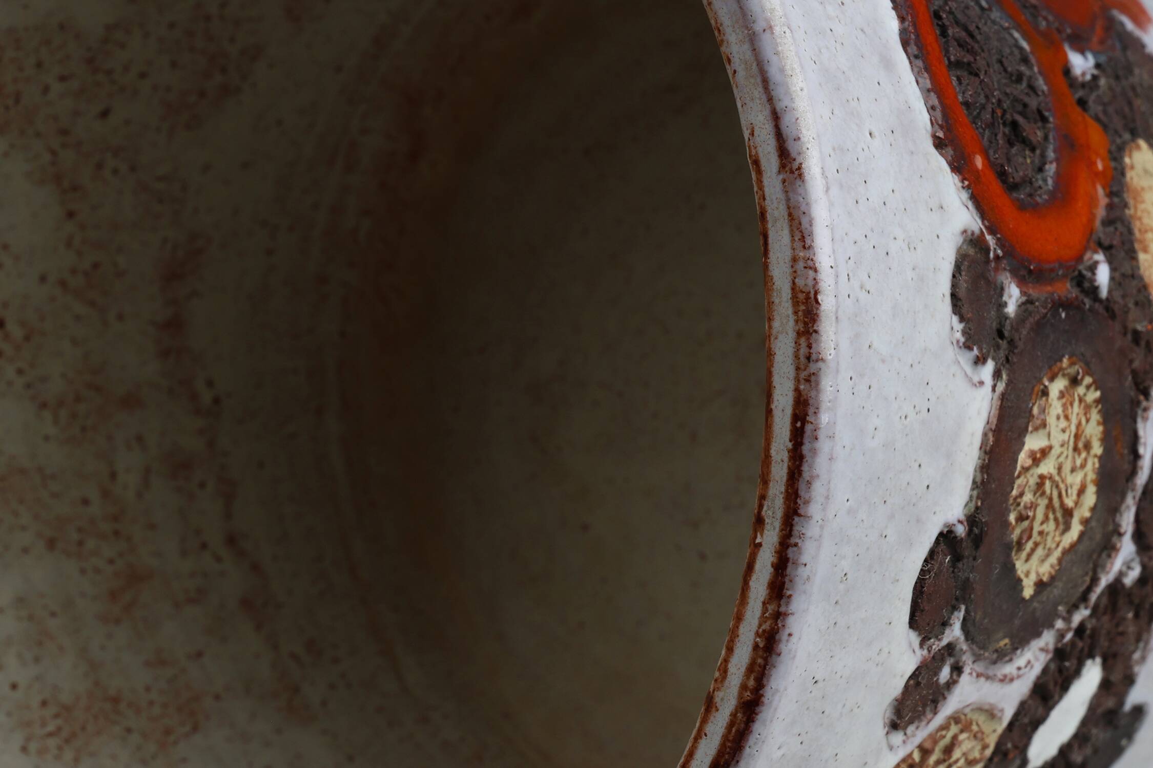 Signed Perignem Ceramic Vase, Belgium, circa 1960