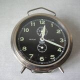 Old large mechanical alarm clock Peter Repeat Alarm chrome metal vintage retro decoration