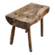 Old small bench / rustic stool made of solid wood – folk art