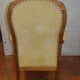 Walnut voltaire armchair