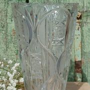Cut glass vase in Art Deco style