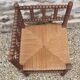 French antique turned wooden bobbin chair with rush seat 4156