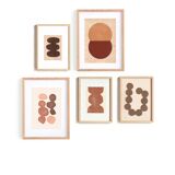 collection of 5 abstract paintings and collages on paper signed eawy