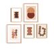 collection  de 5 peintures abstraites et collage  sur papier signées eawy
