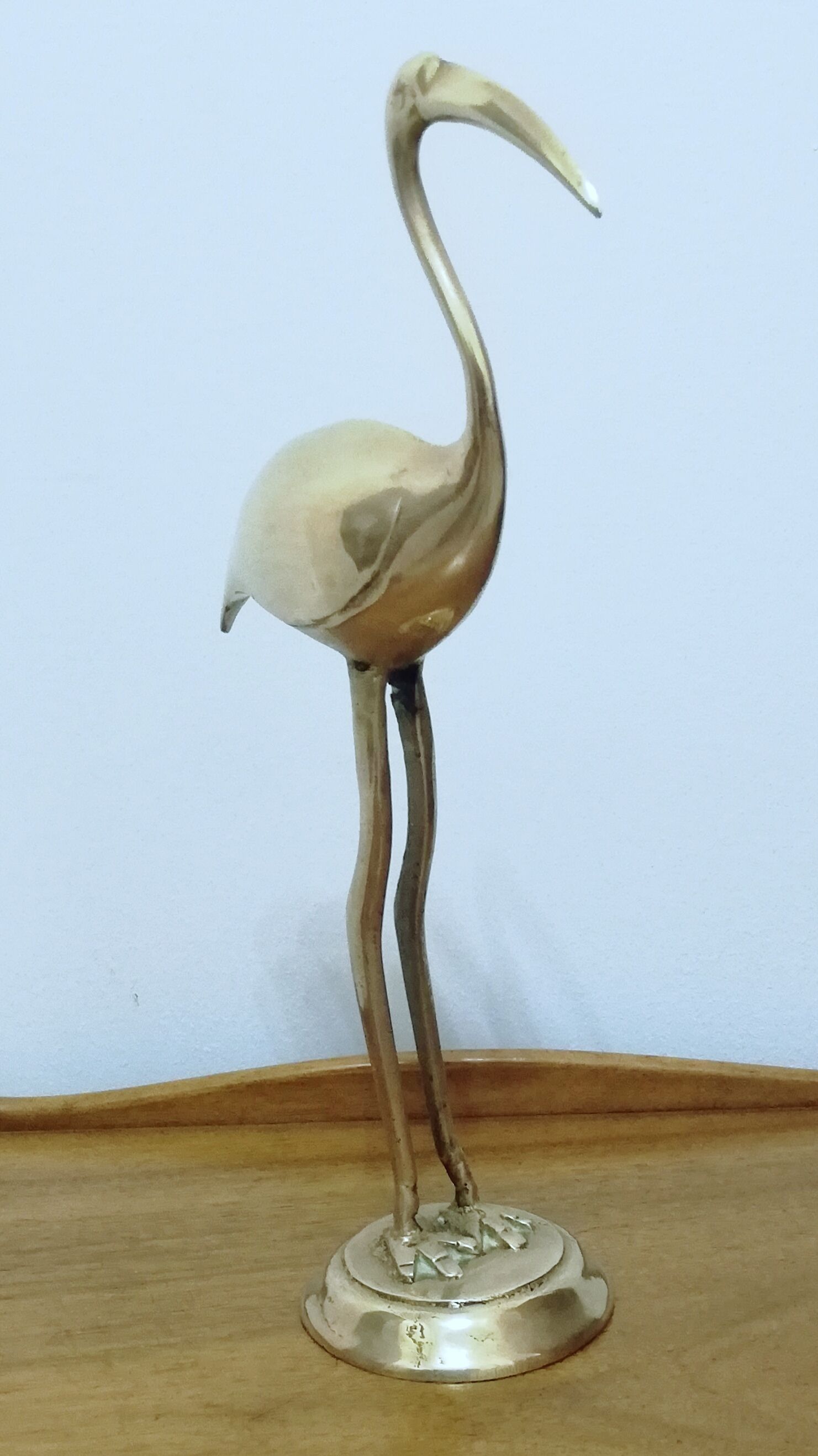 Ibis art deco in gilded bronze 28cm