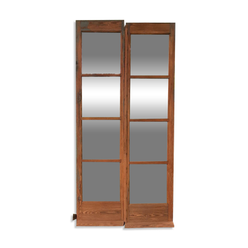 Miroir double vantaux, porte-fenêtre miroir