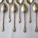 12 gold metal moka spoons Deetjen Model "Coffee Bean"