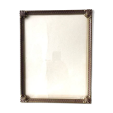 Vintage metal picture frame 26.5 x 24.5 cm convex glass