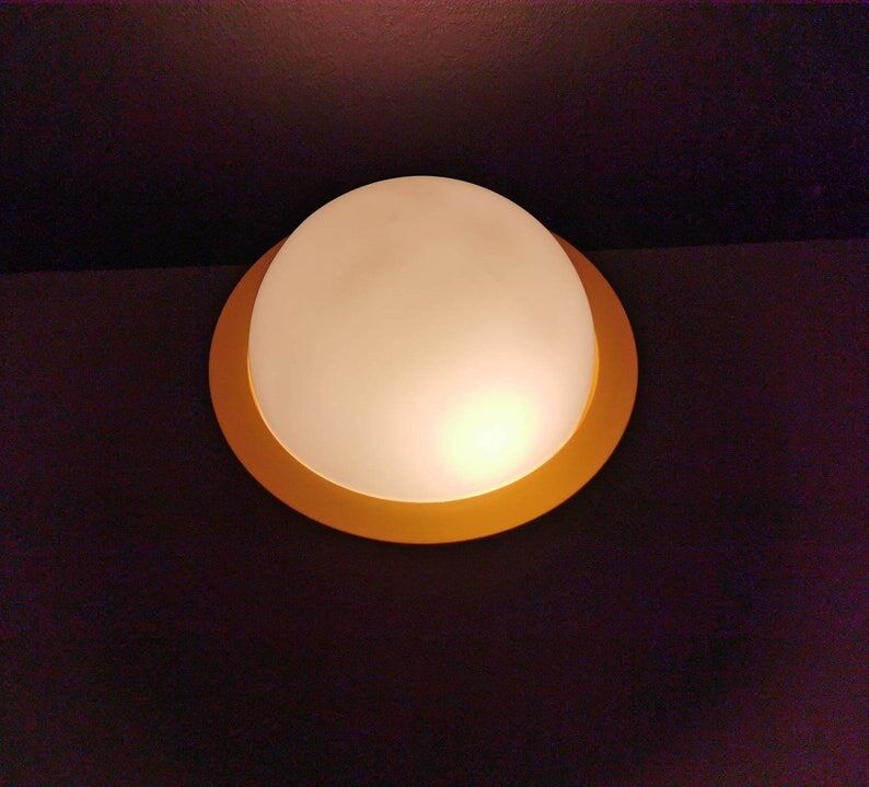 Vintage yellow ceiling lamp/table lamp, 80s