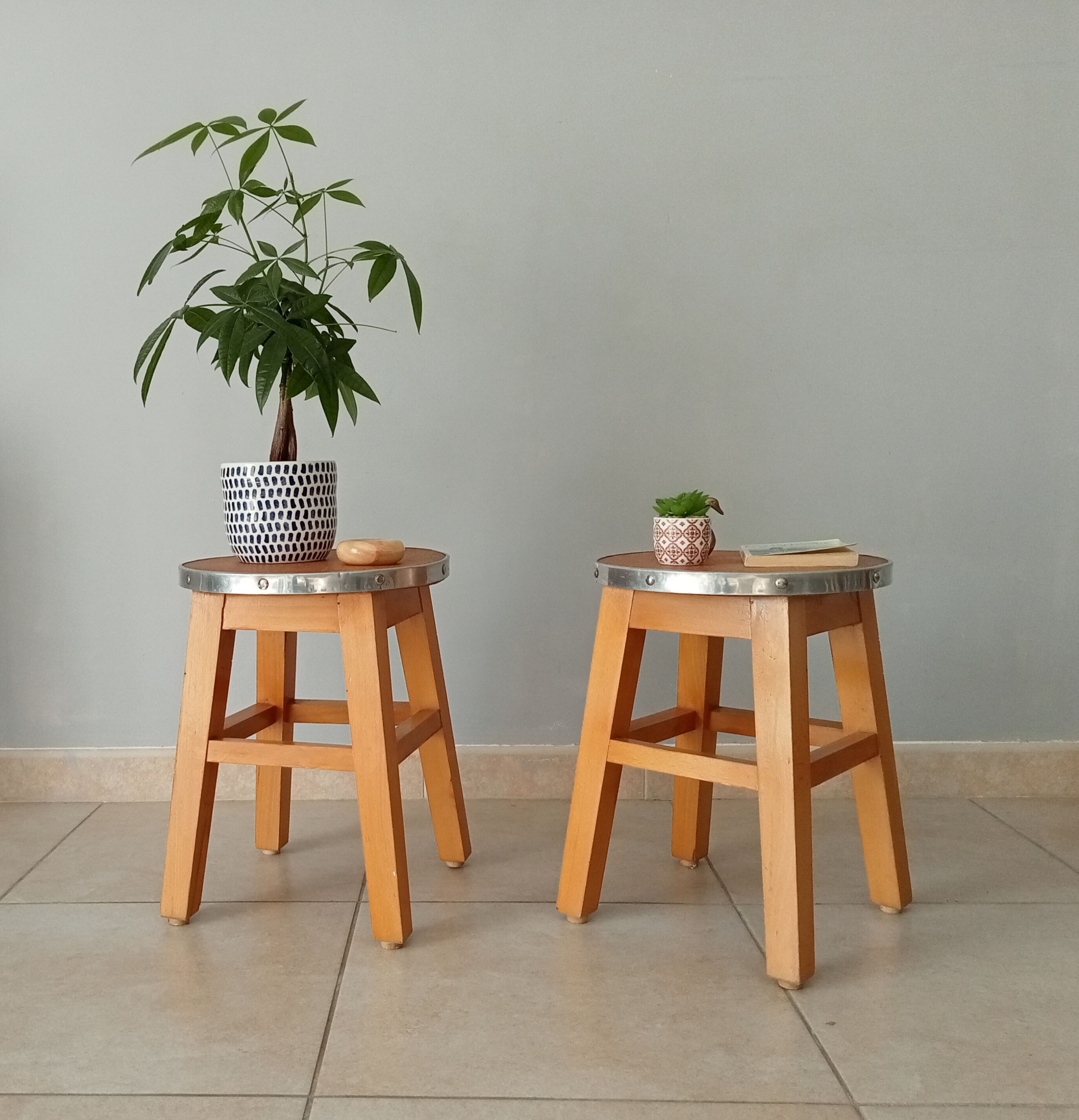 Pair of vintage side tables 70s/80s