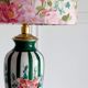Small vintage lamp hand-painted with a Liberty shade.