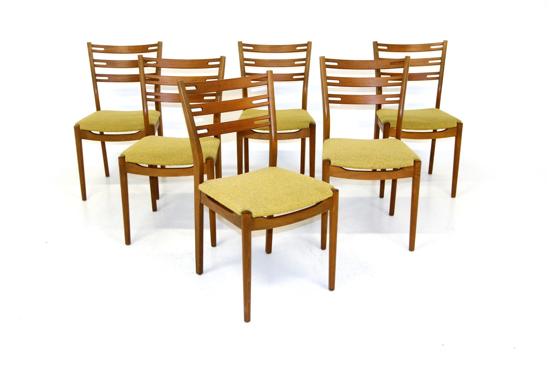 Set of 6 teak chairs, Denmark, 1960