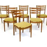Set de 6 chaises en teck, danemark, 1960