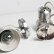 Pair of modernist wall lights in aluminum 1970