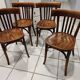 Suite of 4 chairs of Bistrot Baumann vintage 1930