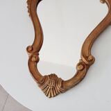 Miroir Italien baroque en résine doré années 60