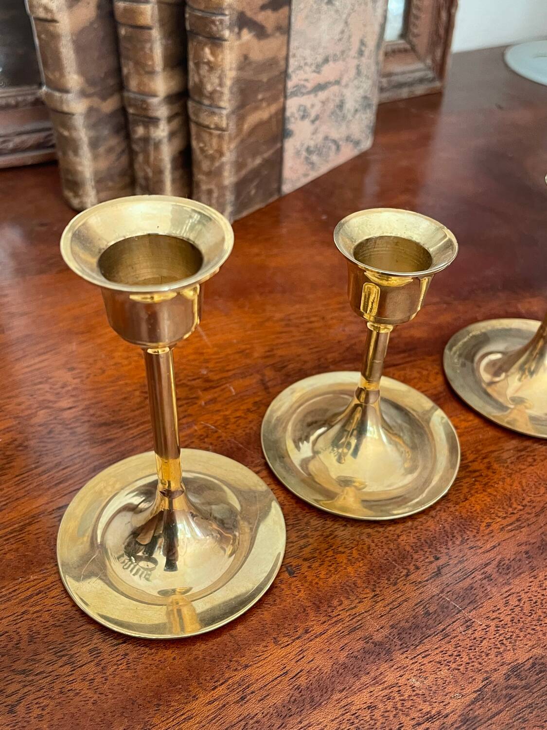 Set of vintage Scandinavian candlesticks