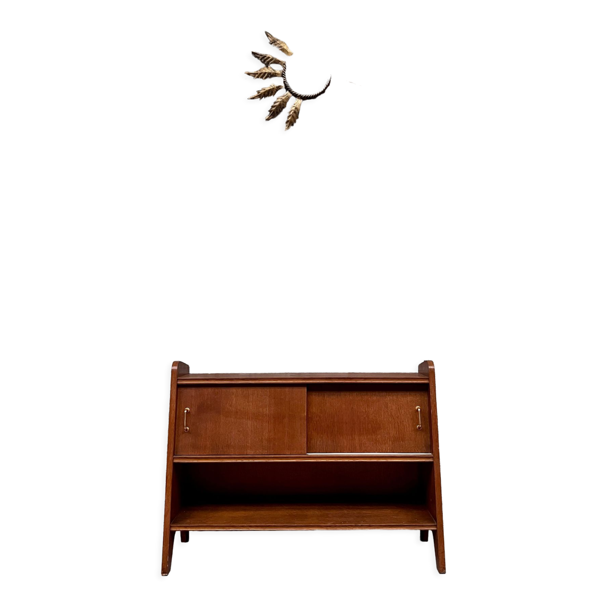 Oak shelf 1950 French modernist