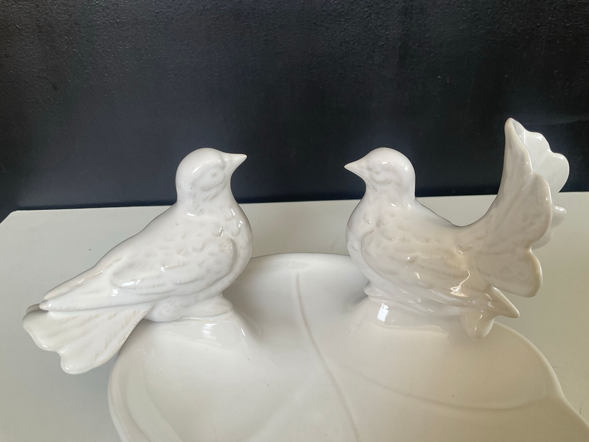 Vintage enamelled ceramic catchall