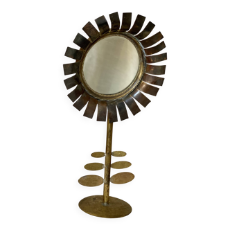Flower mirror by Jean VINAY vintage 1950