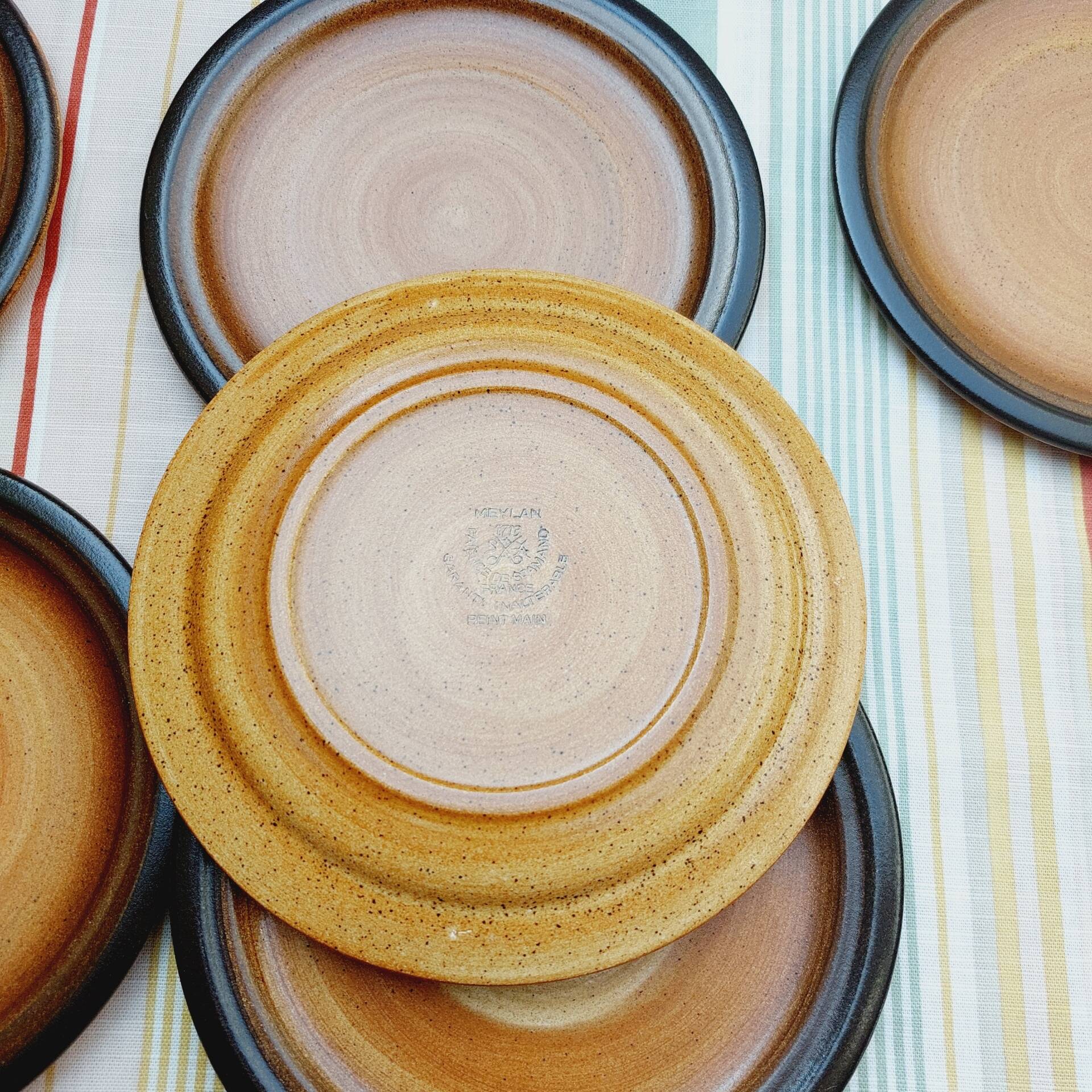 Meylan St Amand stoneware dessert plates