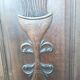 pair of antique solid oak cabinet doors with bird decor