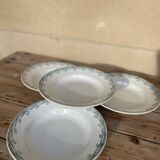 Set of 4 MDL & Hamage ironstone soup plates