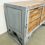 Vintage Grey Industrial Chest of Drawers, 1960s