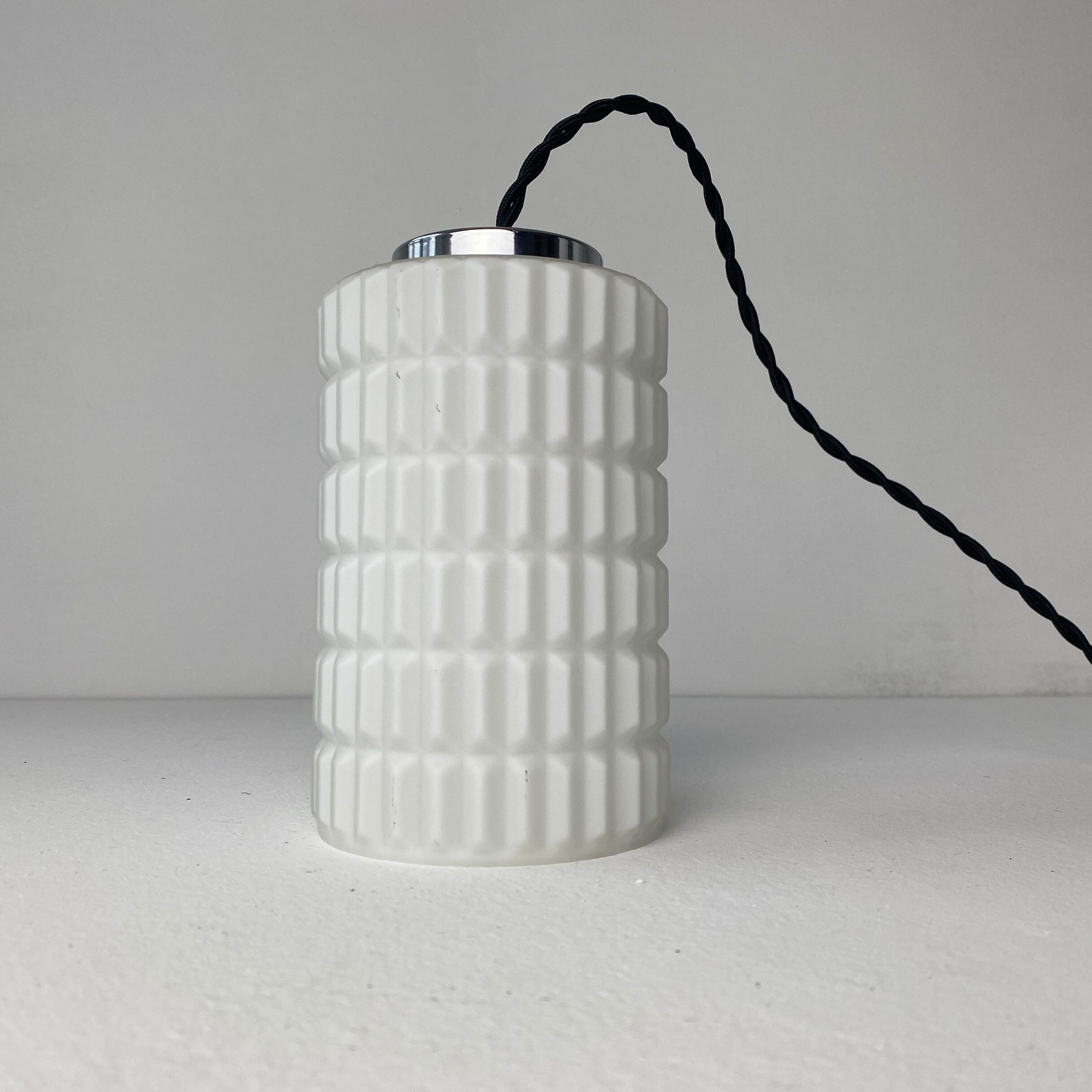 Lot 3 old vintage opaline pendant lamps