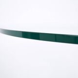 Italian marble dining table, chrome steel and glass, 70s