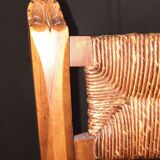 Straw fireside chair