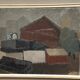 Large Original Swedish Oil on Canvas – “Bangård” by Fred Andersson – Signed – Vintage & Framed – 80 × 69 cm (31.5" × 27.2")