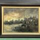 Theo van de Poel. "Evening Landscape" in the style of Impressionism.