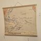 Old geography map school map Oceania political and physical co
