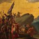 18th-century Italian panel painting, the Crossing of the Jordan