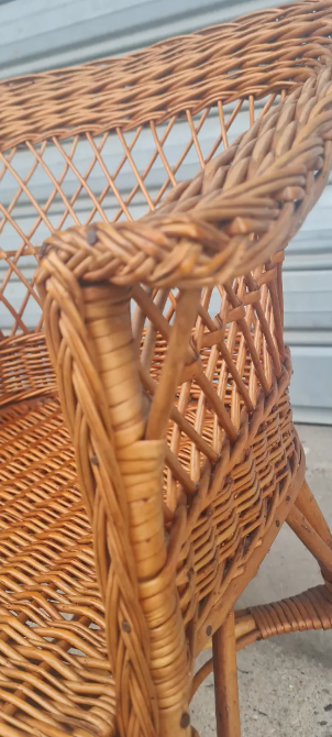 Children's chair in rattan and wicker