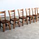 ensemble de 6 chaises à manger brutalistes