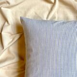 Cushion in striped cotton sail 40 cm