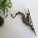 Gothic dragon rack, plant door or brass mantle holder