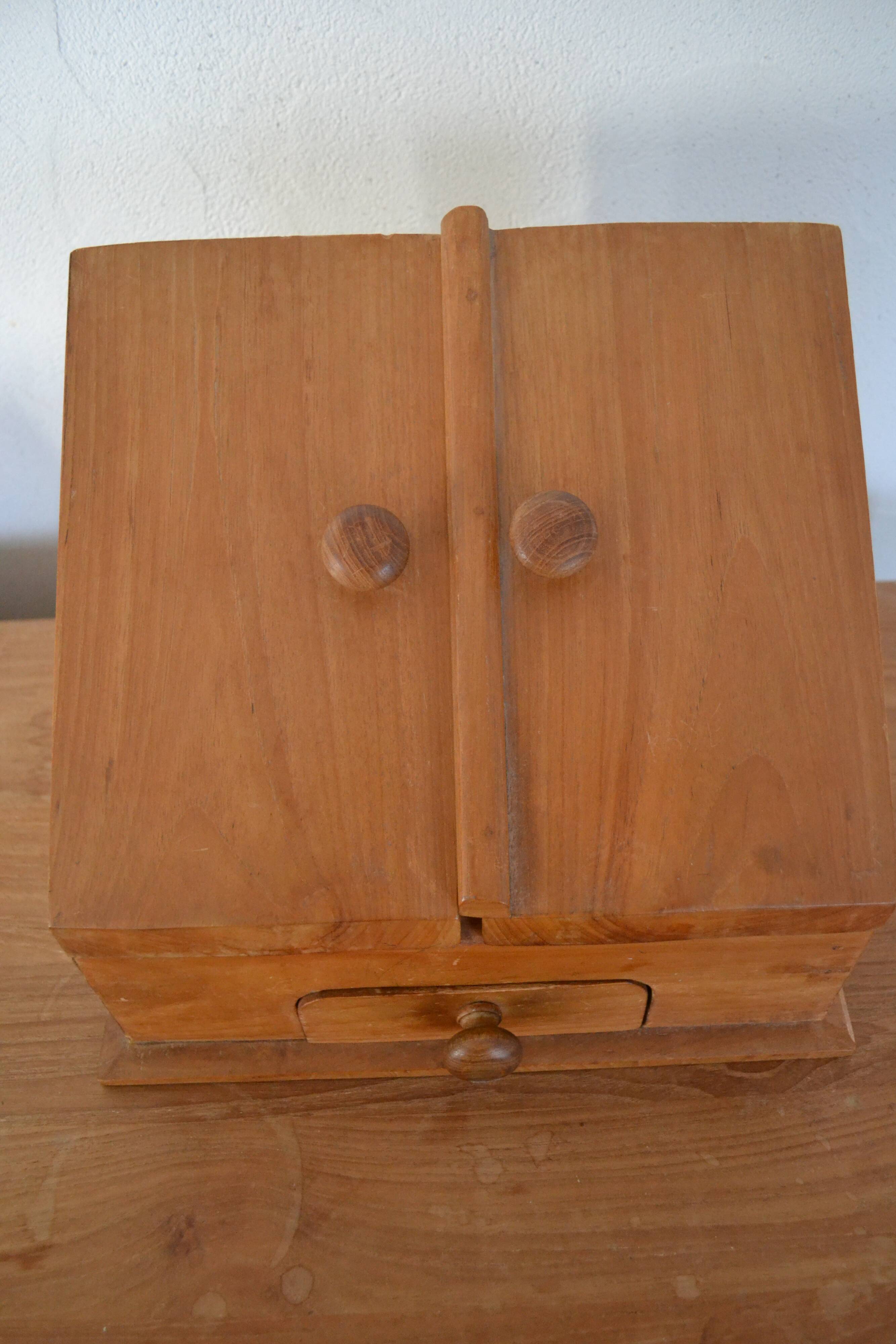 Wooden mail storage box